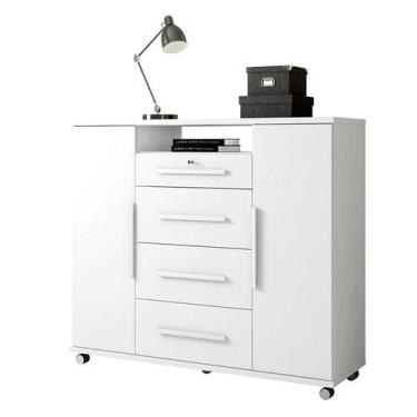 Imagem de Cômoda Sapateira Versátil Branco  Zanzini - Zanzini Móveis