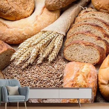 Imagem de Papel de Parede Pão Padaria Massa Trigo Sala Adesivo - 417pcm - Allodi