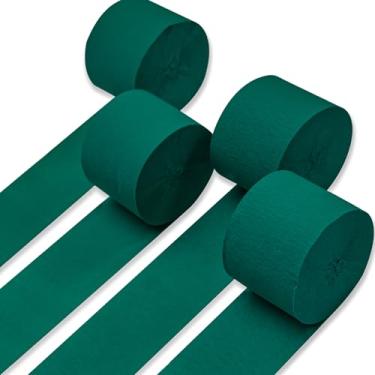 Imagem de PartyWoo Serpentinas De Papel Crepom, 4 Rolos, 99 M, Pacote Com Verde-Azuladas Para Festa, Crepom Decoração Aniversários E Casamentos (4,5 Cm X 24 M/Rolo)