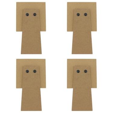 Imagem de Crapyt Moldura trapezoidal com cavalete traseiro, comprimento do suporte 4,13"/105 mm para montagem na parede, instalação vertical, 4 peças