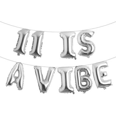 Imagem de Eleven is a Vide Birthday Decor Balloon Banner Groovy 11th Birthday Party Decor Retro Rainbow Balloon Hippie 70s 11th Bday Supplies for Girl Retro Hippie Party (11 IS A VIBE Silver)