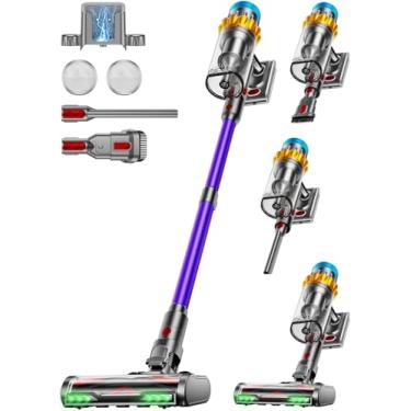Imagem de JRFYHFT Aspirador de pó sem fio, 600 W/50 KPA/60 min para casa, aspirador leve para pelos de animais de estimação, tapetes, madeira