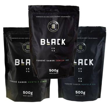 Imagem de Kit 3X Erva Mate Tereré Black Erva 500G Sabores Ice