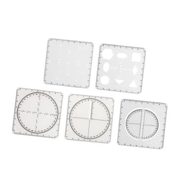 Imagem de IEUDNS Régua de funções matemáticas geométricas, estênceis de desenho multifuncionais, régua de desenho matemático para trabalho de forma, escrita e, para O 9º Ano
