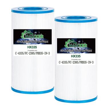 Imagem de HANXER Filtro de spa C-4335 substitui PRB35-in, Filbur FC-2385, R173431, 409-219, 03FIL1300, 17-2482, 25393, 303557, 817-3501, 40353, queda de 35 pés quadrados em filtro de banheira de hidromassagem