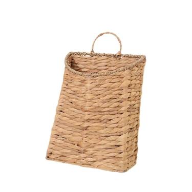 Imagem de IEUDNS Cesta suspensa de tecido, organizador de porta de entrada, cesta de armazenamento decorativa rústica e versátil para decoração de casa de fazenda