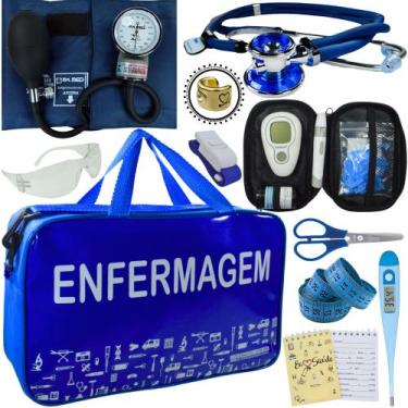 Imagem de Kit Enfermagem + Aparelho Medidor Glicose Completo Premium - Love Saud