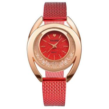 Imagem de Pulseira de couro de plástico de quartzo casual feminino novo relógio 