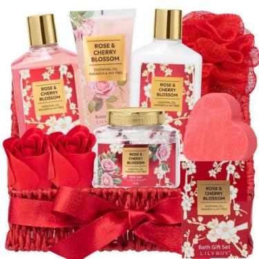 Imagem de Conjunto de presentes de banho LILY ROY Rose Cherry Blossom 9 unidades