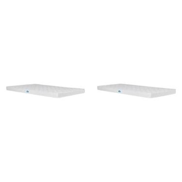 Imagem de Conjunto com 2 colchões 1 Solteiro e 1 Auxiliar Nuvem Casatema Branco