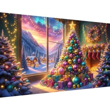 Imagem de Kit de Arte de Diamantes Árvore de Natal para Adultos 40x70 cm - ijbnh