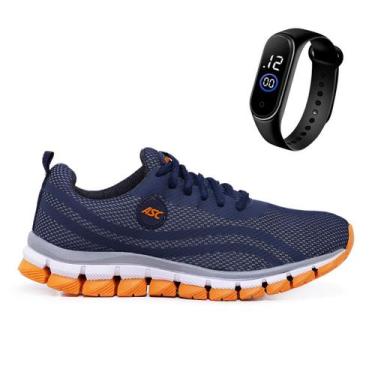 Imagem de Tenis Masculino Para Caminhada Academia Dia a Dia + Relógio Digital Fi