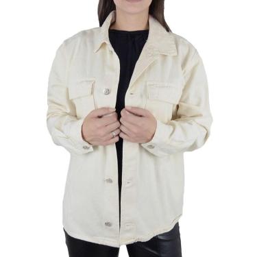 Imagem de Jaqueta Feminina Ouzzare Over Jeans Bege - ZZ8074-Feminino