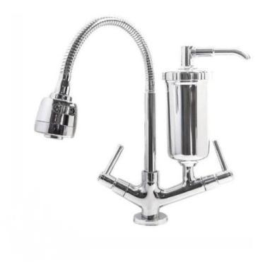 Imagem de Torneira com filtro de mesa gourmet cozinha pia metal 1/4 - Alcântara 