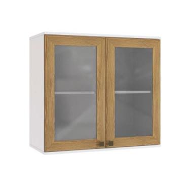 Imagem de Armário Aéreo Celeste Kappesberg 100% Mdf 2 Portas Com Vidro