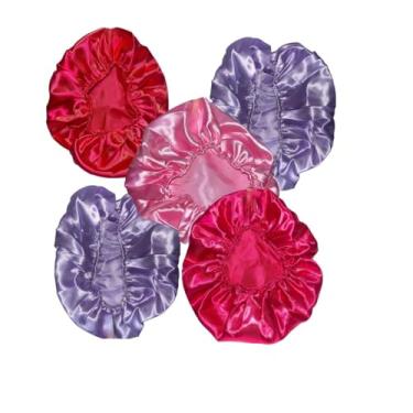 Imagem de Touca de Cetim Anti-frizz Noturna Proteção Estilo e Cabelos Perfeitos Estilosa Ajustável Cor Variada 1 UND