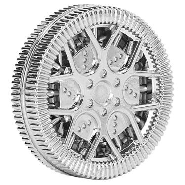 Imagem de Cryfokt Brinquedo Magnético Portátil para Alívio do Estresse Com Moeda de Metal Tátil para Autismo, Ansiedade ou TOC, Controle Deslizante para Escola Em Casa (Prata)