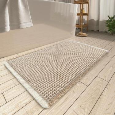 Imagem de Tapete de banho AMOAMI Waffle Super Absorvente Antiderrapante 43x60cm