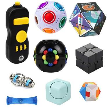 Imagem de Conjunto de brinquedos Fidget SweFuncy, pacote com 10 Magic Cube Infin