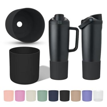 Imagem de KGULQ 2 peças de bota superior compatíveis com Owala Freesip Sway 850 g e 1,134 g, alta antiderrapante, evita arranhões, manga protetora para garrafa de água e copo Sway