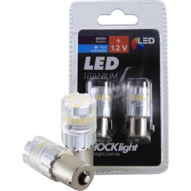 Imagem de Par Lâmpada Led Shocklight titanium branca 1 polo 12v 1156