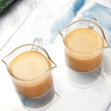 Imagem de Pacote com 2 peças de copos de dose de café expresso de 75 ml, jarra tripla, com 2 peças, vidro transparente