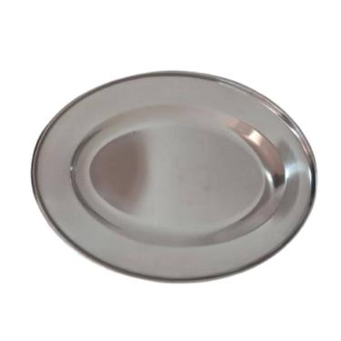 Imagem de Travessa Oval Inox 20Cm Bandeja De Servir Pequena