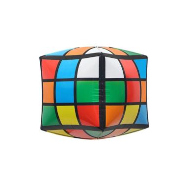 Imagem de Design de cubo de rubik em forma de cubo de balão metalizado 35x35cm
