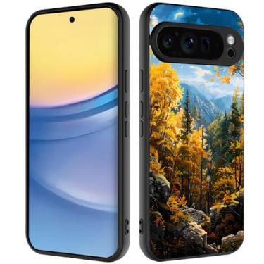 Imagem de Capa para Pixel 10 Pro XL, capa ultrafina de silicone líquido com proteção contra choque, adequada para Google Pixel 10 Pro XL 2025, floresta montanhosa