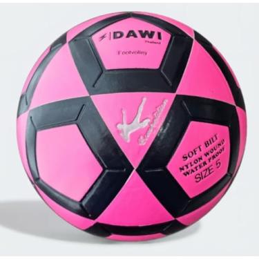 Imagem de Bola de futevolei e altinha profissional original dawi pink/black