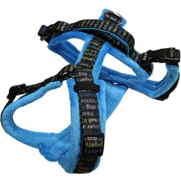 Imagem de Hakusan] Arnês para cães zero projetado por RATIA Design Studio, feito pelo Japão, confortável, ajustável, material de amortecimento, PPP – Cachorro pequeno e médio, azul turquesa