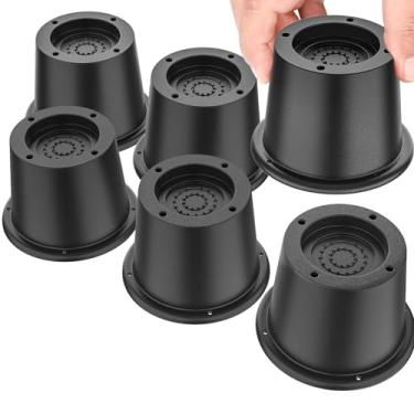 Imagem de MCXYEM Elevador de cama/elevador de cama/elevador de cama/elevador de móveis/elevadores de mesa/elevadores de moldura criar armazenamento sob a cama resistente para ajuste de altura de móveis redondo