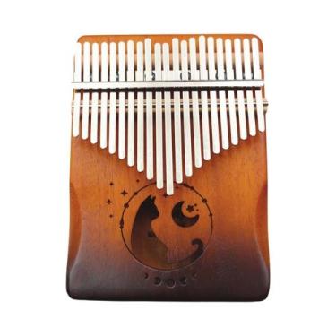 Imagem de Kalimba Profissional De 17/21 Teclas, Piano De Polegar Em Madeira Sóli