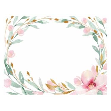 Imagem de Jogo Americano Mesa Posta Kit 2 a 12 Unidades Impermeável Decoração de Mesa (Flores delicadas 5,Kit 4 peças)