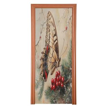 Imagem de CEBUGI Borboleta de 81 x 200 cm com asas ornamentadas, faixa removível e lavável para decoração de casa