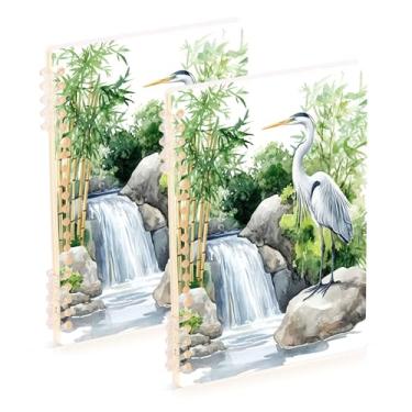 Imagem de Burbuja Cadernos com nome, papel pautado universitário A5 com 60 folhas, fichário para escritório, 2 unidades