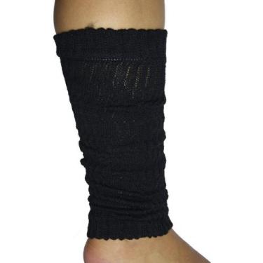 Imagem de Meia Polaina Feminina Colorida Fitness Para O Inverno Apollo, Preto