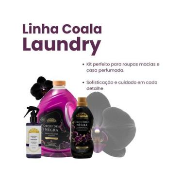 Imagem de Kit Orquídea Negra Completo 1 Lava Roupas 3L ,1 Amaciante 1L e 1 Odori