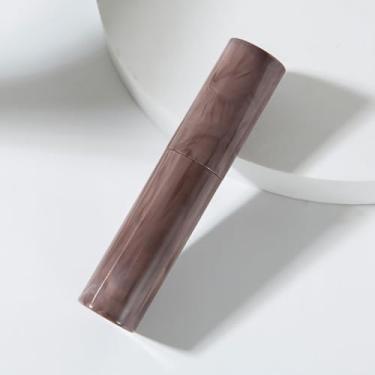 Imagem de Frasco de perfume atomizador de mármore de 10 ml para viagem, dispensador de colônia recarregável vazio, mini frasco atomizador portátil de perfume recarregável para homens e mulheres, Marrom, 0.3