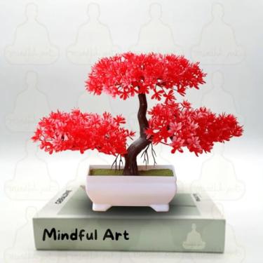 Imagem de Genérico, Bonsai Artificial Nuvem com Folhagem Vermelha – Beleza Oriental na Decoração Natureza sem Cuidados