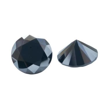 Imagem de Moissanite Preto Raro 0.5-5ct VVS1 Corte Excelente 5-14mm Pedras Solta