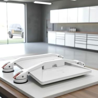 Imagem de Suporte de Teto Starlink Para Mini Antena Ventosas Reforçadas Painel Para-brisa Teto Solar Montagem Plana Veicular Internet Satélite Carro Caminhão Caminhonete MotorHome Trailer Case Base (Branca)