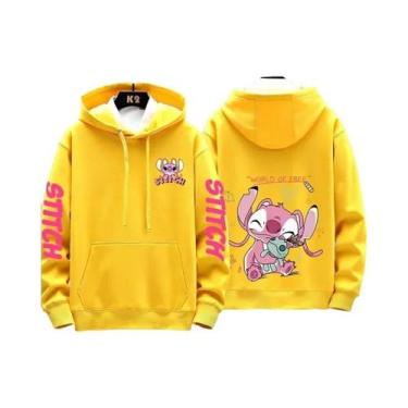 Imagem de Moletons Com Capuz Casuais Para Casais Disney Stitch Para Homens E Mul