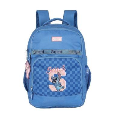 Imagem de Mochila de Costas Luxcel Stitch Quadriculado Azul-Feminino
