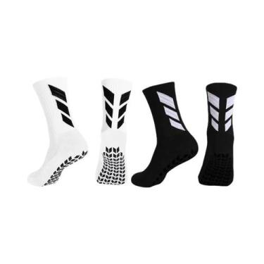 Imagem de Meias Esportivas Antiderrapantes De Silicone Com Ventosa Para Futebol,