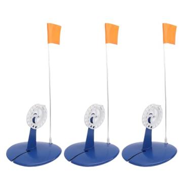 Imagem de Greensen Bandeiras para Pesca No Gelo, Alçapão Portátil Dobrável Com Base Em ABS Nylon e Cor Laranja Vibrante, para Pesca No Gelo Em Lagos e Lagoas Inverno