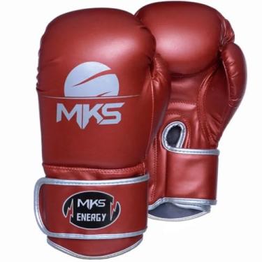 Imagem de Luva Boxe Muay Thai Kickboxing New Energy - Mks Combat (VERMELHO, 16oz)