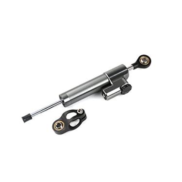 Imagem de IENYU Amortecedores estabilizadores direcionais Amortecedor de direção de motocicleta Amortecedor de direção CNC Scooter elétrico para scooters (cinza preto)