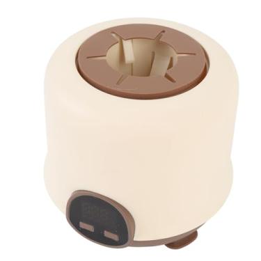 Imagem de aqxreight Misturador Automático de Fórmula para Bebês Agitador de Garrafa de Leite Elétrico de Baixo Ruído Display Digital Sem Fio Suprimentos de Alimentação Infantil Marrom Grande Em última Análise e o Movimento Tem Shaker de bebê (Marrom)