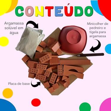 Imagem de ECOBRICK BRINQUEDO DE CONSTRUÇÃO COM TIJOLOS CERÂMICOS DE VERDADE. BRINQUEDO DE MONTAR. KIT DE CONSTRUÇÃO. PEÇAS AVULSAS